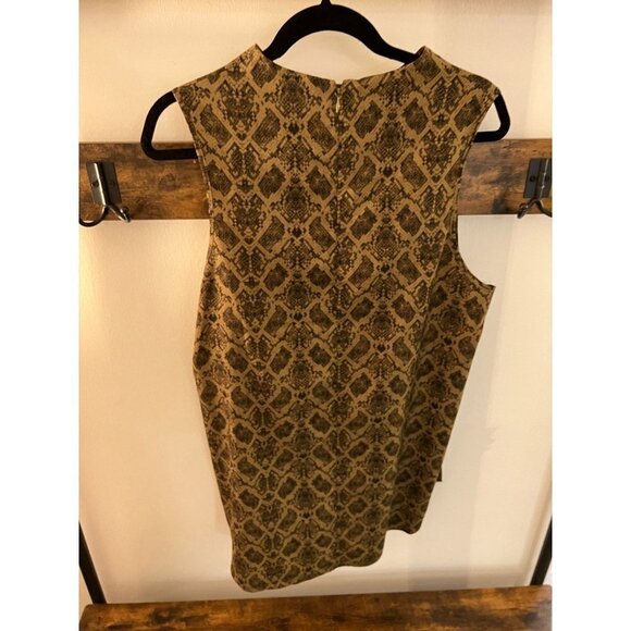 TOPSHOP by Nordstrom Olive and Black Snake Print tunic size 12 - Picture 4 of 4